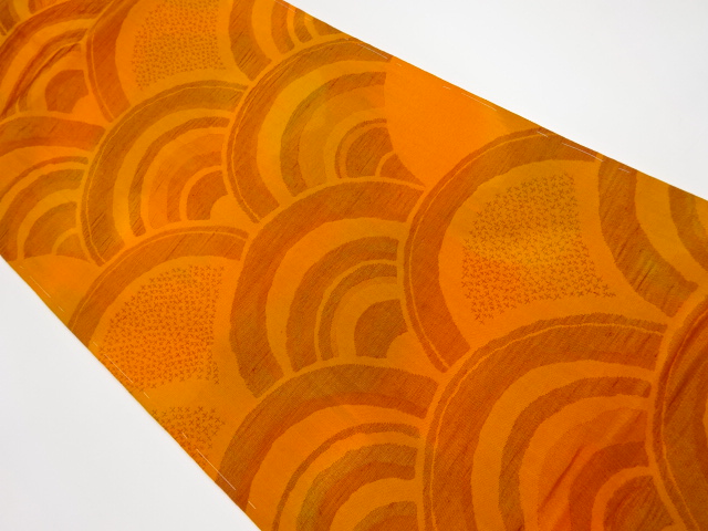 リサイクル　未使用品　青海波模様織り出し名古屋帯